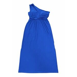 NEW Lilly Pulitzer Womens Helina One-Shoulder Midi Dress Barton Blue XS Beachy